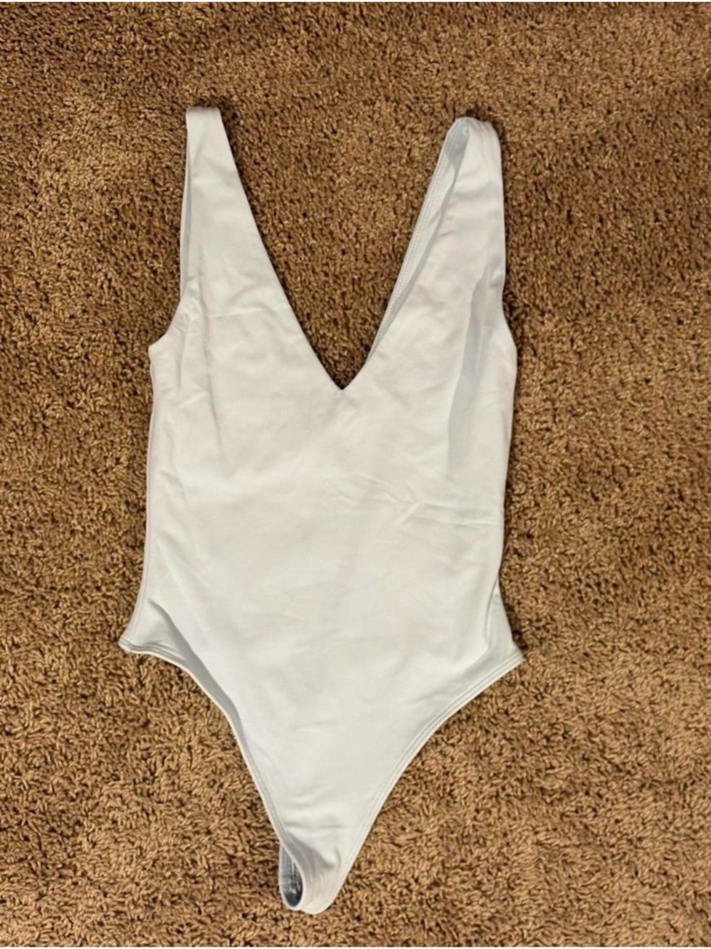 Babaton Light Blue  Deep V Bodysuit